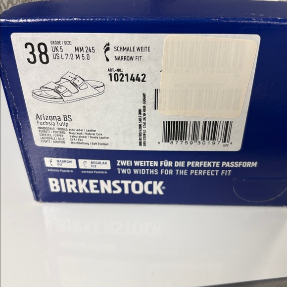 Birkenstock Pink Suede Two-Strap Arizona Sandals - Picture 6 of 6